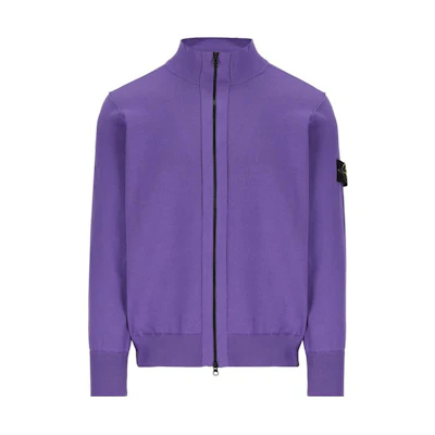 Stone Island Purple Zip-Up Stand Collar Jacket 8015542B2-V0047