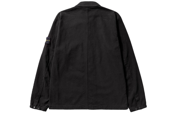 Stone Island Recycled Cotton Single Pocket Jacket Black  Outerwear 751510704-V0029 圖 3