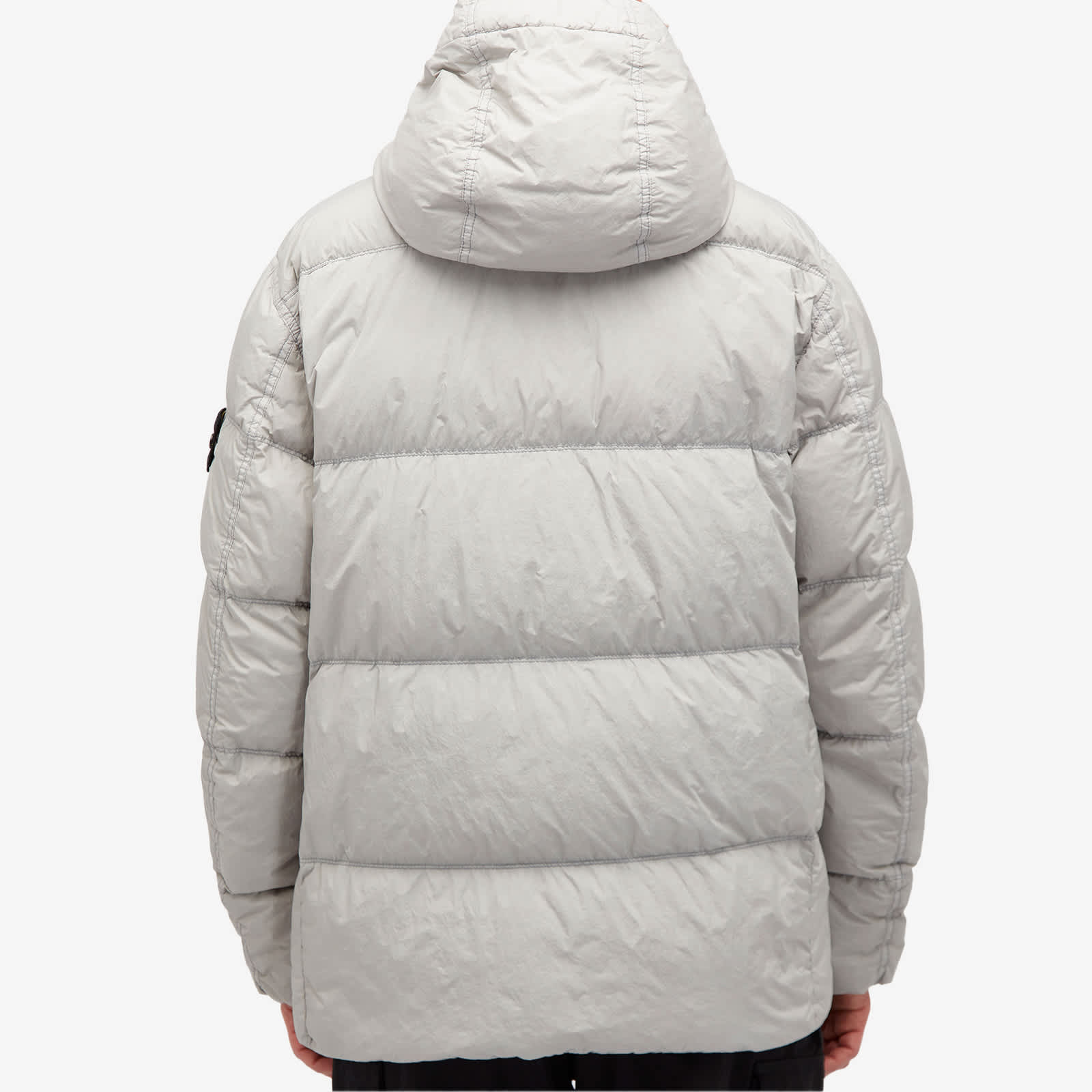 Stone Island Recycled Nylon Waterproof Hooded Down Jacket Pearl Gray Unisex. 811540723-V0060 圖 5