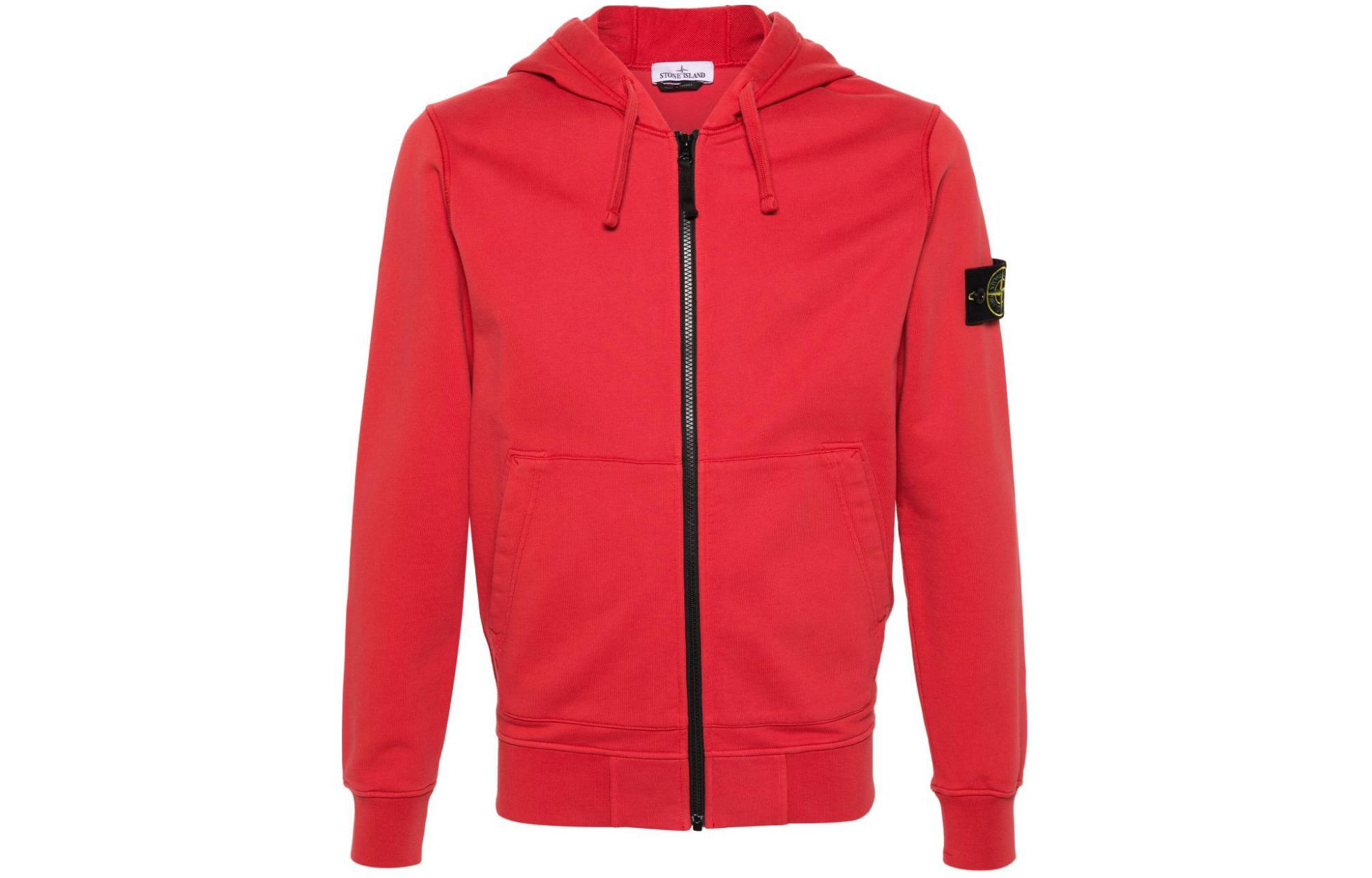 Stone Island Red Badge Patch Hooded Loose-Fit Jacket for Men 801564251-V0010