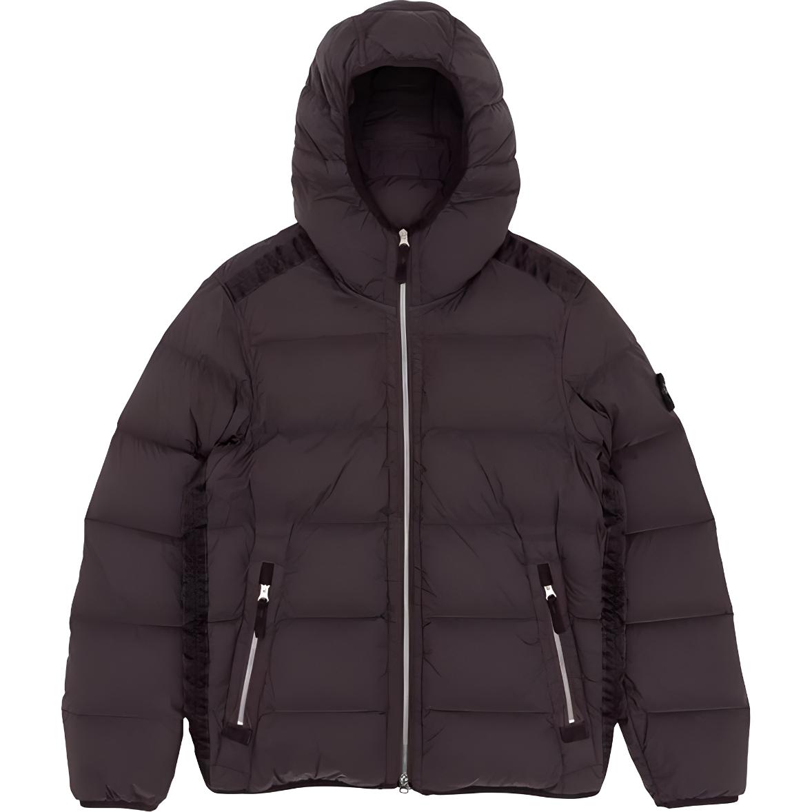 Stone Island Red Brown Full-Zip Hoodie Jacket 791543728-V0011