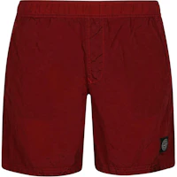 Order Stone Island 紅色彈性腰圍標誌休閒短褲 8015B0943-V0010