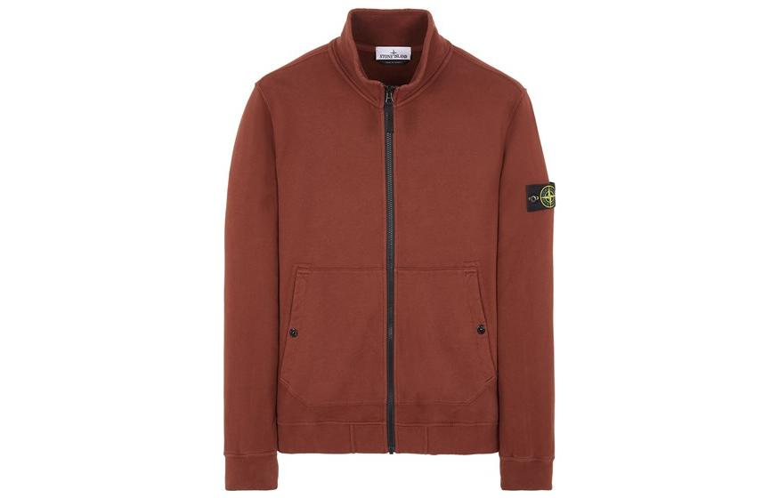 Stone Island Red High-Neck Loose Fit Full-Zip Jacket 791562820CC20V0077