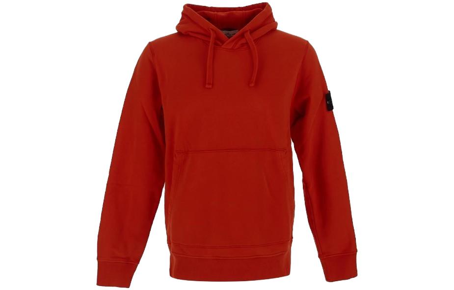 Stone Island Red Pullover Hoodie for Men 791564151-V0037