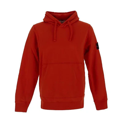 Stone Island Red Pullover Hoodie for Men 791564151-V0037