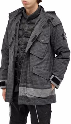 스톤 아일랜드 리플렉티브 시어링 후드 다운 재킷 유니섹스 블랙. 731543499-V0029 Shop 스톤 아일랜드 리플렉티브 시어링 후드 다운 재킷 유니섹스 블랙. 731543499-V0029