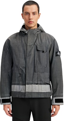 스톤 아일랜드 리플렉티브 시어링 후드 다운 재킷 유니섹스 블랙. 731543499-V0029 Details for 스톤 아일랜드 리플렉티브 시어링 후드 다운 재킷 유니섹스 블랙. 731543499-V0029