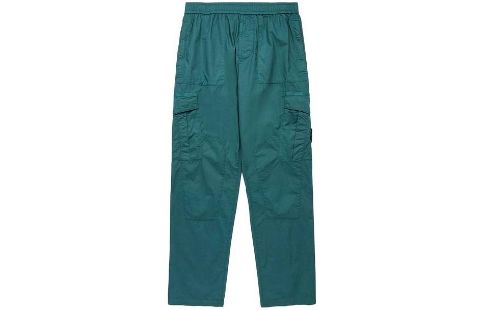 Stone Island Relaxed Logo Patch Casual Pants Men’s Dark Green. 781530803-V0053