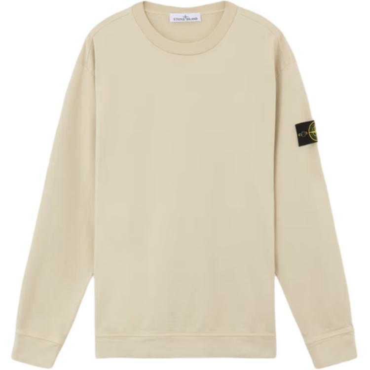 Stone Island Ribbed Crewneck Pullover Sweatshirt Men’s Beige 811563750-V0097