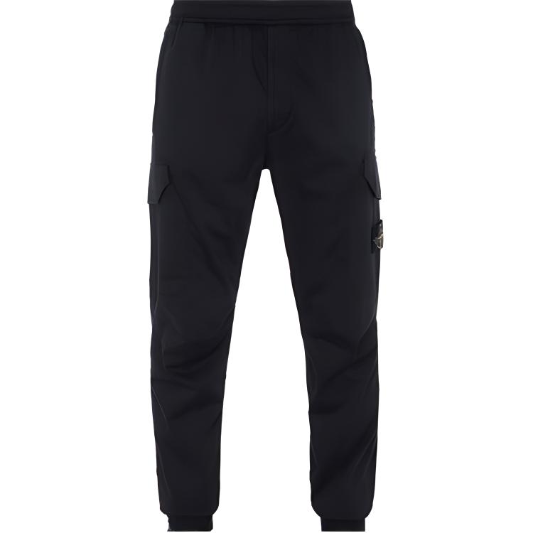 Lookbook STONE ISLAND Seluar Kargo Satin Tirus Unisex Hitam 721531403-V0029