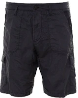 STONE ISLAND Seersucker Bermuda Cargo Shorts Black Athleisure Wear 7215L1029-V0029 STONE ISLAND Seersucker Bermuda Cargo Shorts Black Athleisure Wear 7215L1029-V0029