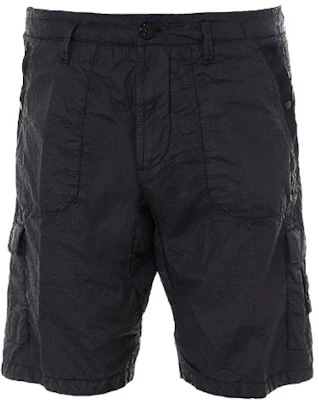STONE ISLAND 皺皺棉短版工裝短褲 黑色 休閒運動穿搭 7215L1029-V0029 Order STONE ISLAND 皺皺棉短版工裝短褲 黑色 休閒運動穿搭 7215L1029-V0029