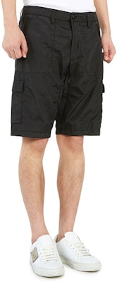 STONE ISLAND 皺皺棉短版工裝短褲 黑色 休閒運動穿搭 7215L1029-V0029 Sizing STONE ISLAND 皺皺棉短版工裝短褲 黑色 休閒運動穿搭 7215L1029-V0029