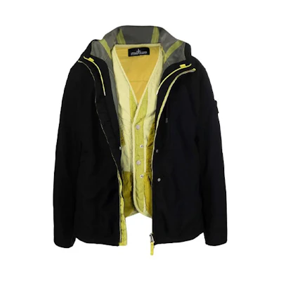 Stone Island Shadow Project 2-in-1 Hooded Jacket Black Male 751940501-V2130