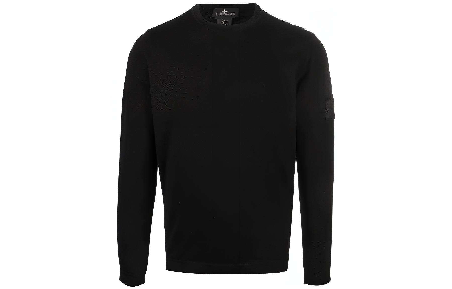 STONE ISLAND Shadow Project  Black Logo Patch Long Sleeve Sweatshirt. 76195142H-V2029