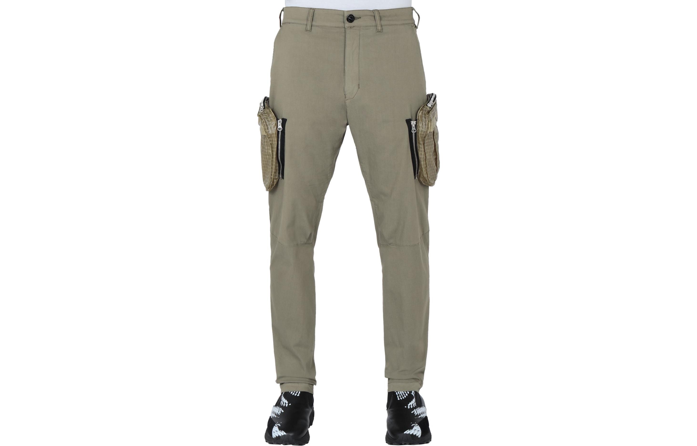 Stone Island Shadow Project  Green Cargo Pants with Detachable Pockets. 711930308-V0054