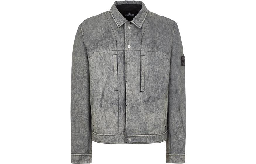 STONE ISLAND Shadow Project  Logo Badge Casual Jacket with Fold-Down Collar 781940314-V0029 圖 2