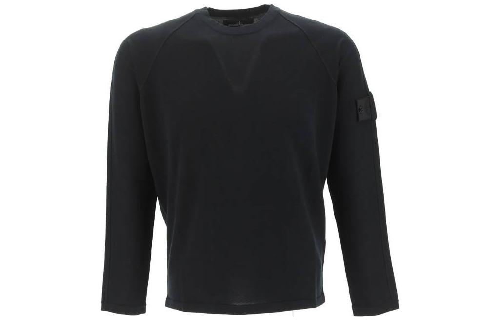 STONE ISLAND Shadow Project Crewneck Black Sweatshirt Men’s Long Sleeve Casual Fit 78195071S-V0029
