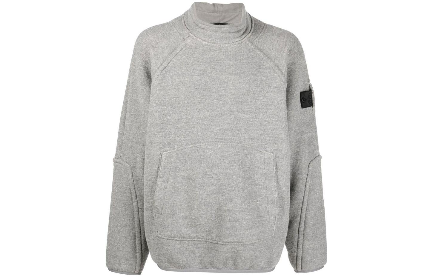 Stone Island Shadow Project FW22 Kangaroo Pocket Logo Patch Grey Sweatshirt Men 77196021C-V0060