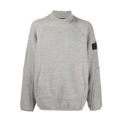 Stone Island Shadow Project FW22 Kangaroo Pocket Logo Patch Grey Sweatshirt Men 77196021C-V0060