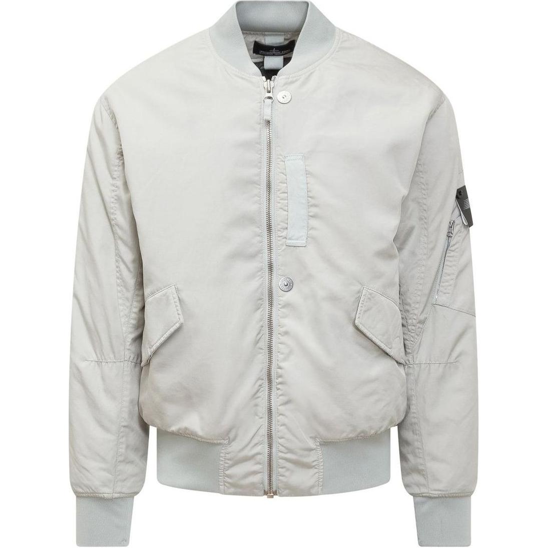 Stone Island Shadow Project Grey Loose Fit Bomber Jacket for Men 751940706-V2061