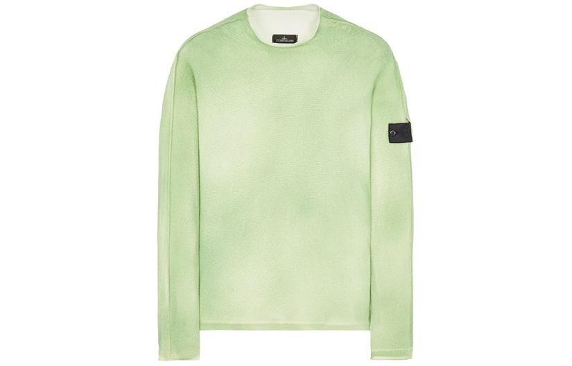 Stone Island Shadow Project Hand-Dyed Crewneck Sweatshirt Light Green Mens 77195121Z-V0052