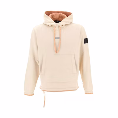 Stone Island Shadow Project Hoodie White/Orange Back Print Pullover 77196012A000V2073