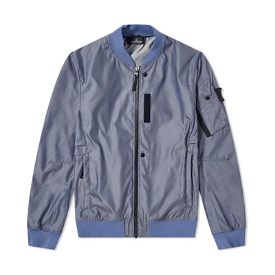 Stone Island Shadow Project Jacquard Flight Jacket Blue Outerwear 701940204-V0022