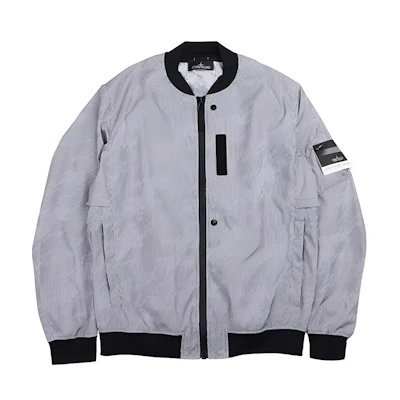 Stone Island Shadow Project Jacquard Flight Jacket Silver Grey Men 701940204-V0029