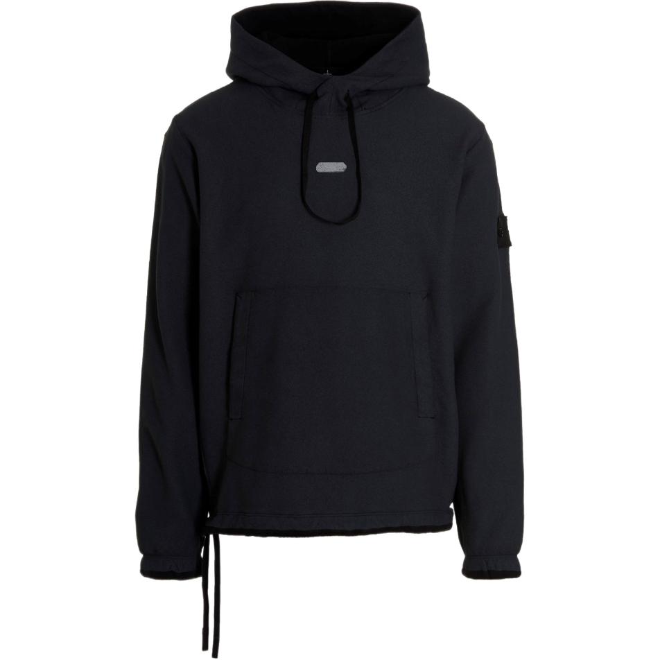 Stone Island Shadow Project Logo Print Pullover Sweatshirt Black 77196012A-V2029