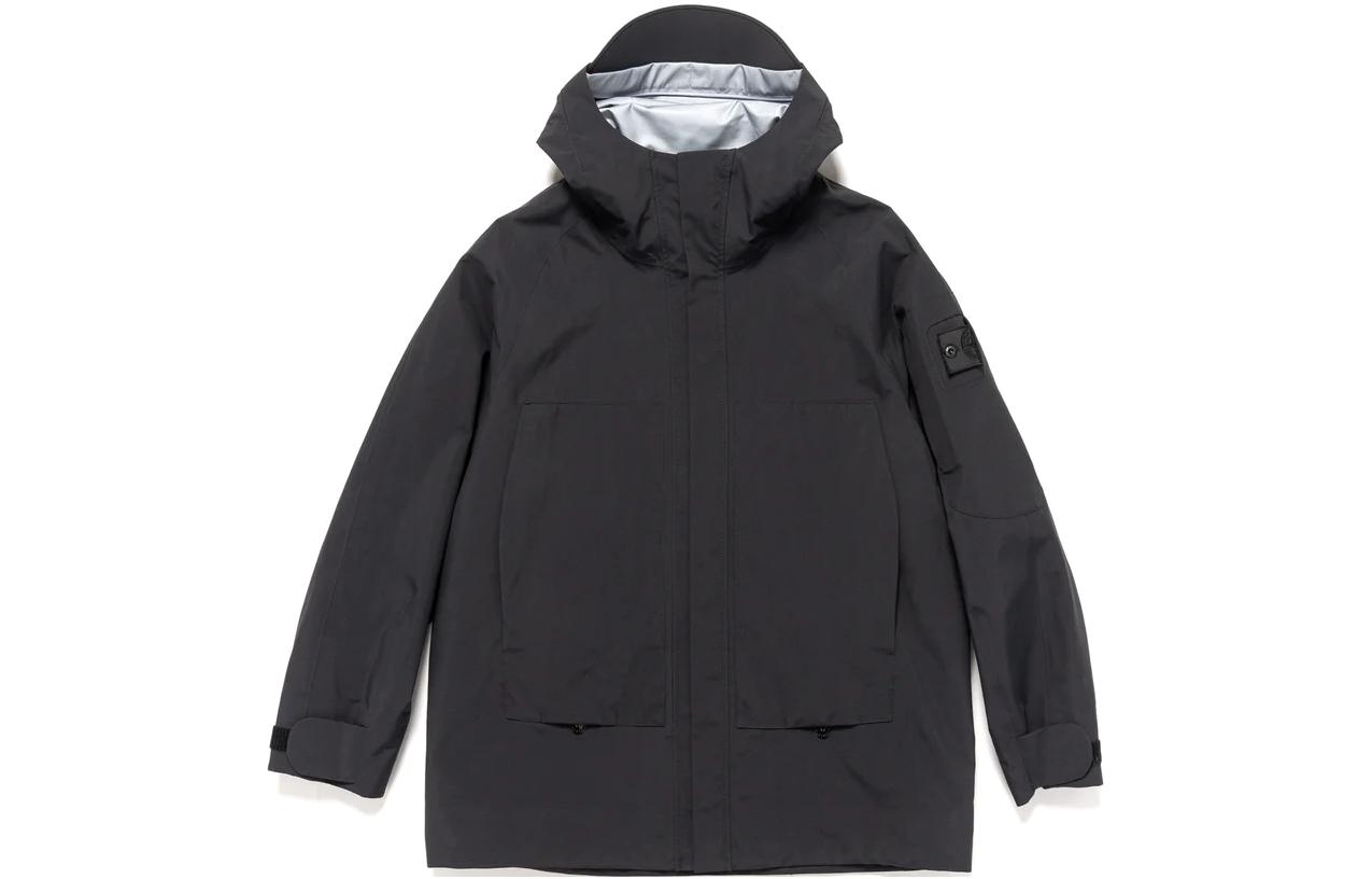 Stone Island Shadow Project Logo Zip-Up Hoodie Jacket Black Outerwear 771941220-V0029