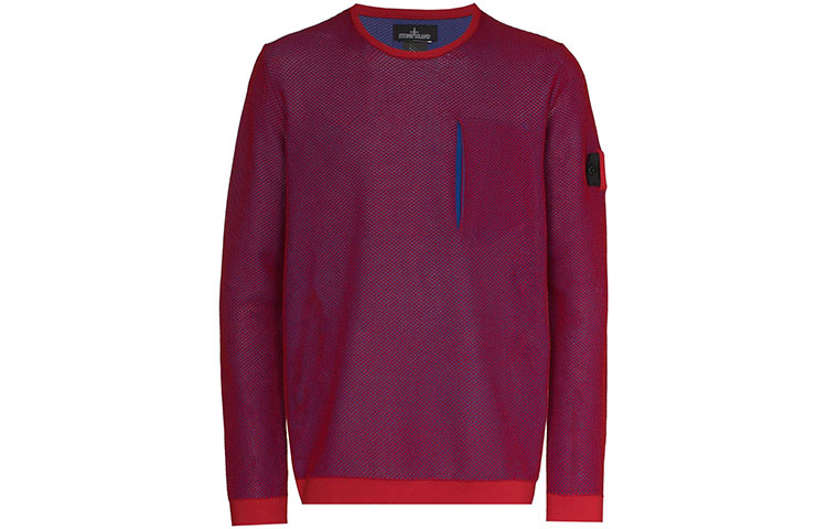 Stone Island Shadow Project Red Mesh Layer Design Crewneck Sweatshirt Men 7419505A3-V0010