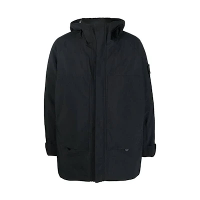 Stone Island Shadow Project Solid Color Zip Hoodie Jacket Black - 771940220V2029