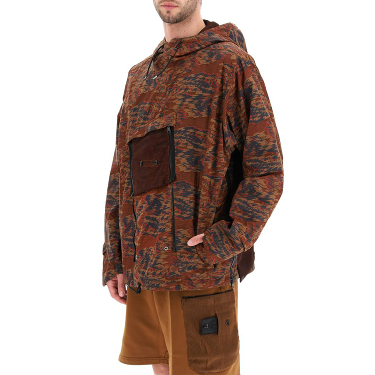 STONE ISLAND Shadow Project SS21 Abstract Print Orange Hooded Jacket Men. 741940103-V0077 圖 6