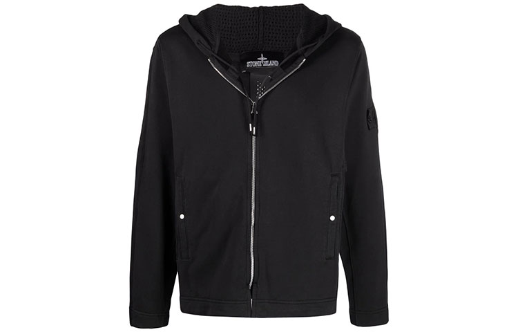 Stone Island Shadow Project SS22 Black Zip-Up Long Sleeve Sweatshirt Men’s 761960119-V0029