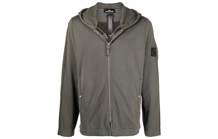 Stone Island Shadow Project SS22 Brown Zip-Up Hoodie Fall Collection 761960119-V0068