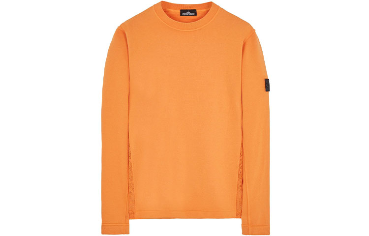 Stone Island Shadow Project SS22 Orange Lyocell Blend Crewneck Sweater 761960319-V0032