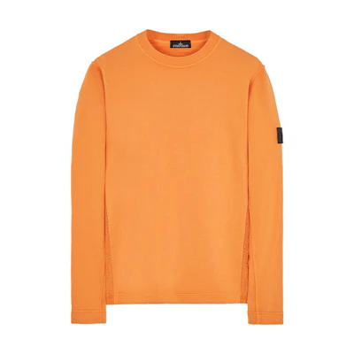 Stone Island Shadow Project SS22 Orange Lyocell Blend Crewneck Sweater 761960319-V0032