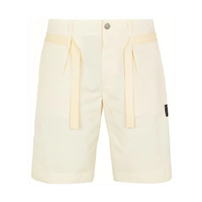 Stone Island Shadow Project SS23 Butter Yellow Logo Shorts with Drawstring. 7819L0117-V0035