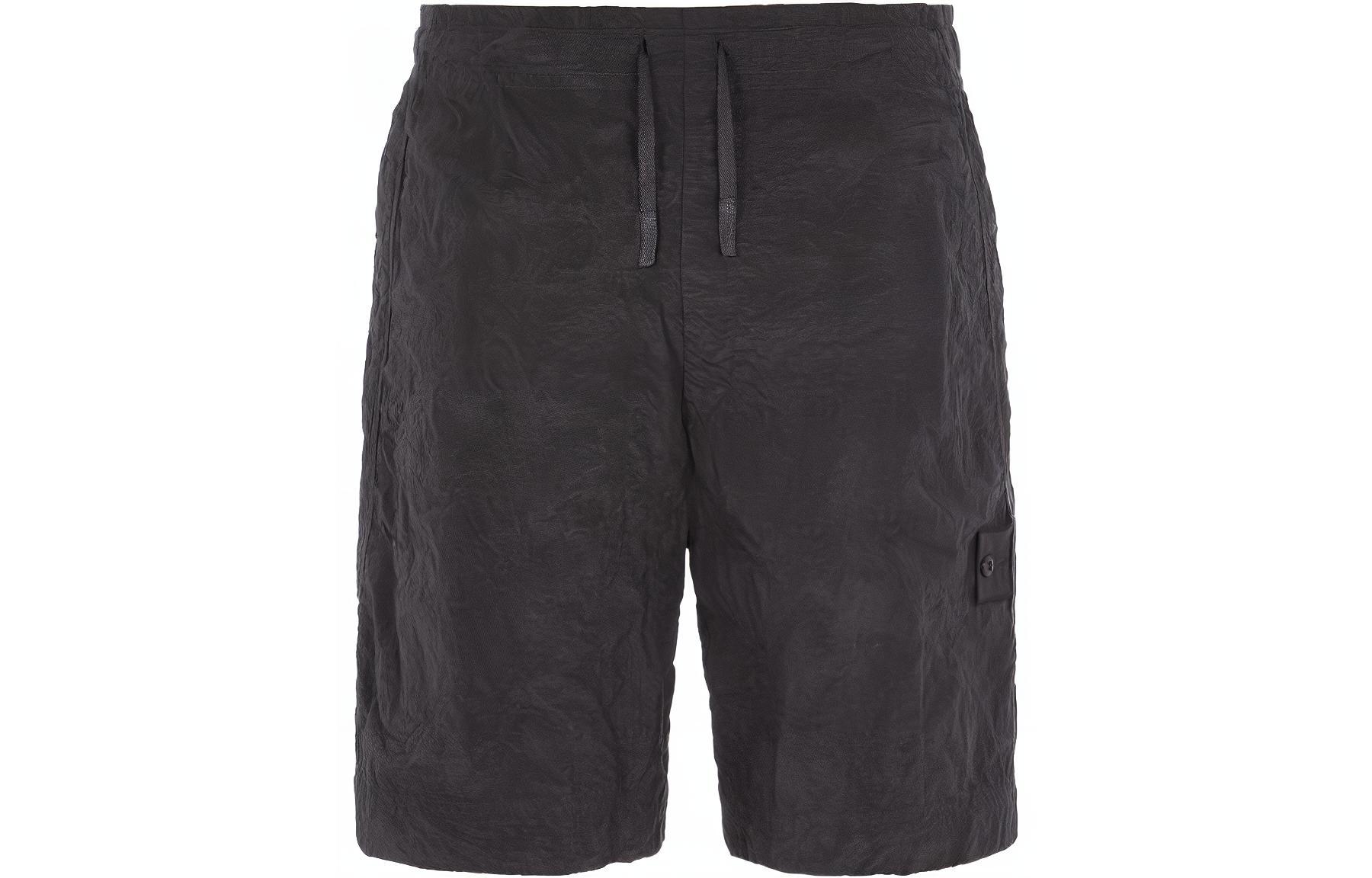 Stone Island Shadow Project SS23 Crinkle Nylon Print Swim Shorts Black 7819B0126-V2029