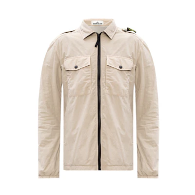 Stone Island Shoulder Badge Shirt Jacket in Dove Gray 731511303-V0092