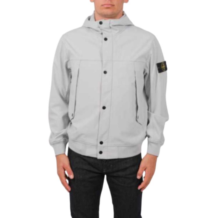 Stone Island Single-Breasted Casual Hooded Jacket Sky Blue 801540227-V0041 圖 5