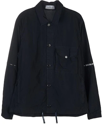 ストーンアイランド シングルブレスト ネイビーブルー シャツジャケット 7615429E1-V0020 Buy ストーンアイランド シングルブレスト ネイビーブルー シャツジャケット 7615429E1-V0020