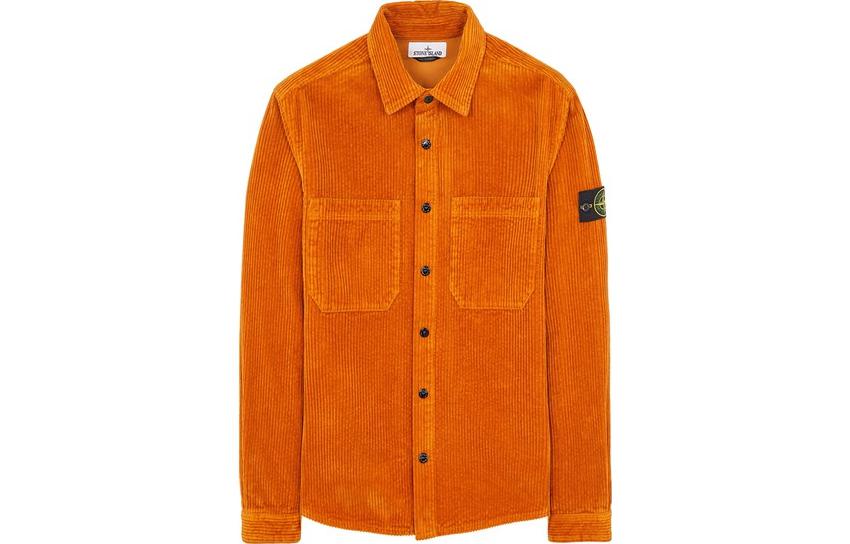Stone Island Single-Breasted Orange Long Sleeve Jacket 791511311-V0013
