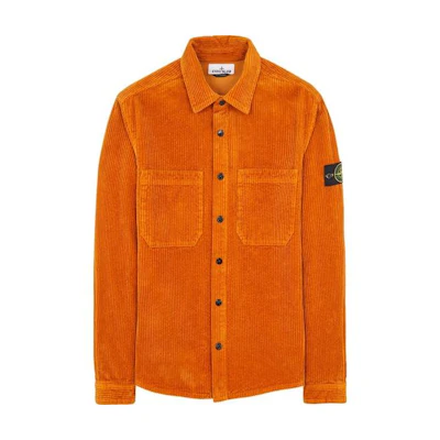 Stone Island Single-Breasted Orange Long Sleeve Jacket 791511311-V0013