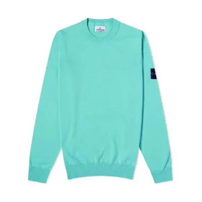 Stone Island Slim Fit Crewneck Long Sleeve Sweatshirt Green - 8015540B2-V0052