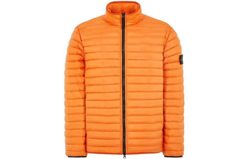 Stone Island Slim Fit Solid Zip Jacket for Men - Orange 781541524-V0073