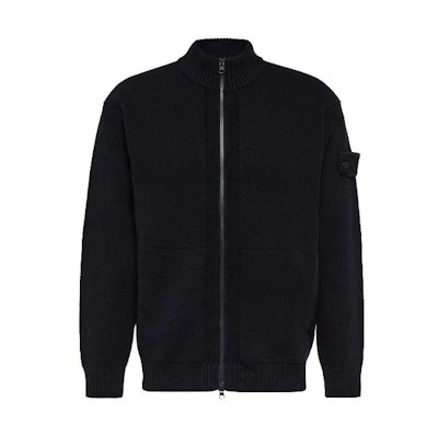 Stone Island Slim Fit Zip-Up Jacket Blue 8015541FA-V0029