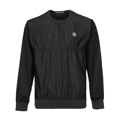 Stone Island Small Logo Crewneck Pullover Sweatshirt Black 721566636-V0029