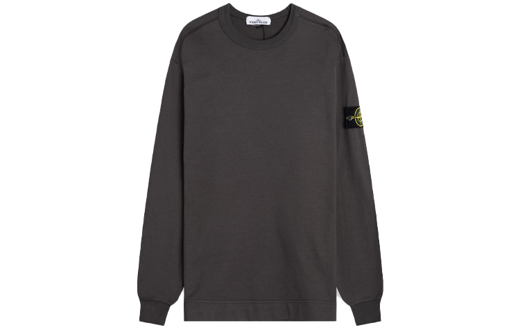 Stone Island Small Logo Crewneck Sweatshirt Men’s Gray Long Sleeve Pullover 731564450-V0065